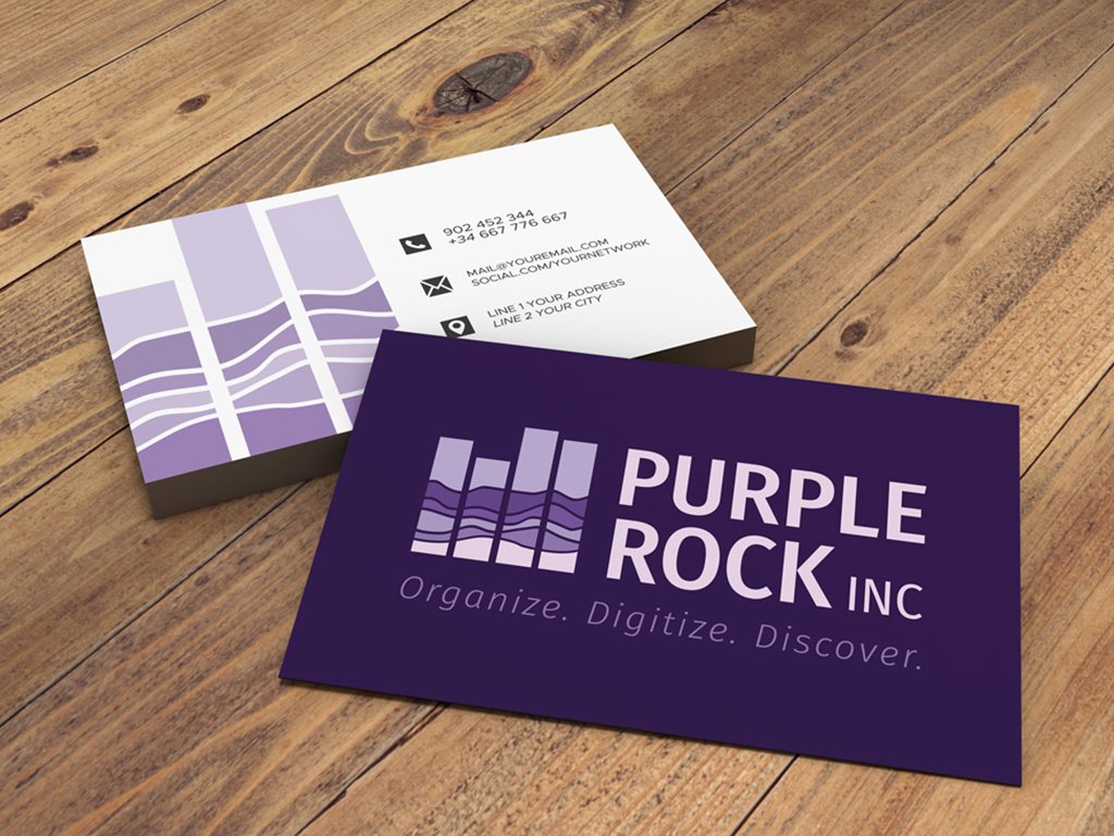 Purple Rock Business Card design